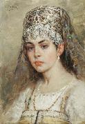 Konstantin Makovsky Boyaryshnya oil on canvas